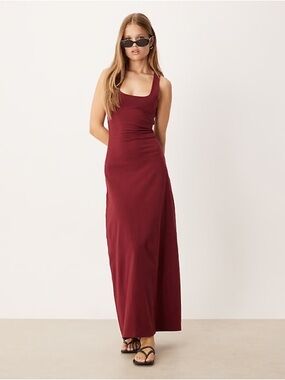 asos design cold shoulder cowl back pleated midi dress ASOS | Dresses | Asos Design Cold Shoulder Cowl Back Pleated Maxi Dress
